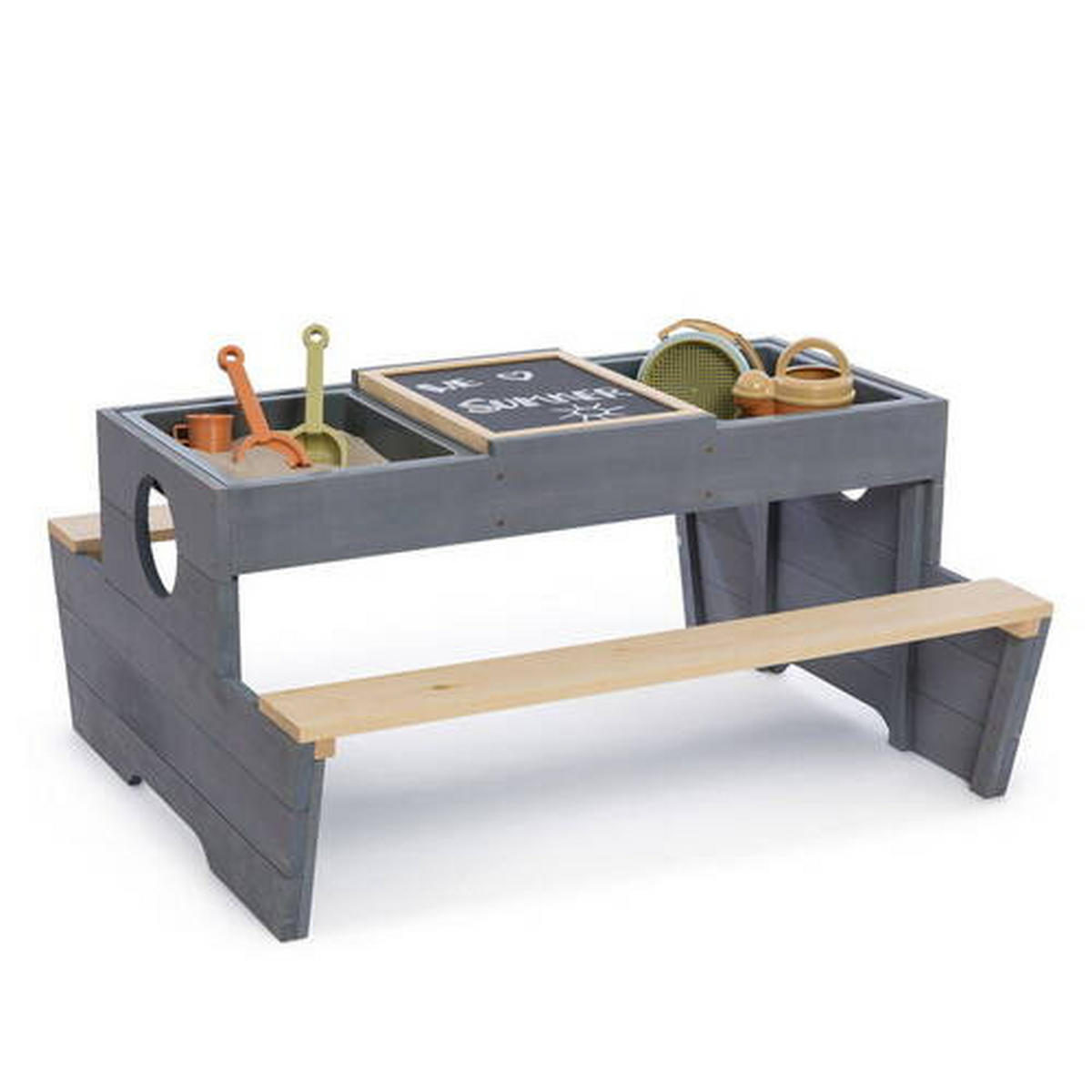 KINDER-GARTENTISCH Creator  - Naturfarben/Grau, Basics, Holz (100/90/50cm) - MUDDY BUDDY