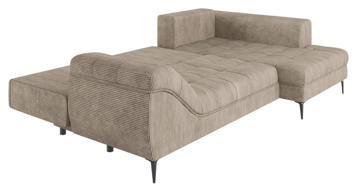 ECKSOFA Taupe  - Taupe/Creme, Design, Textil (177/276cm) - MID.YOU