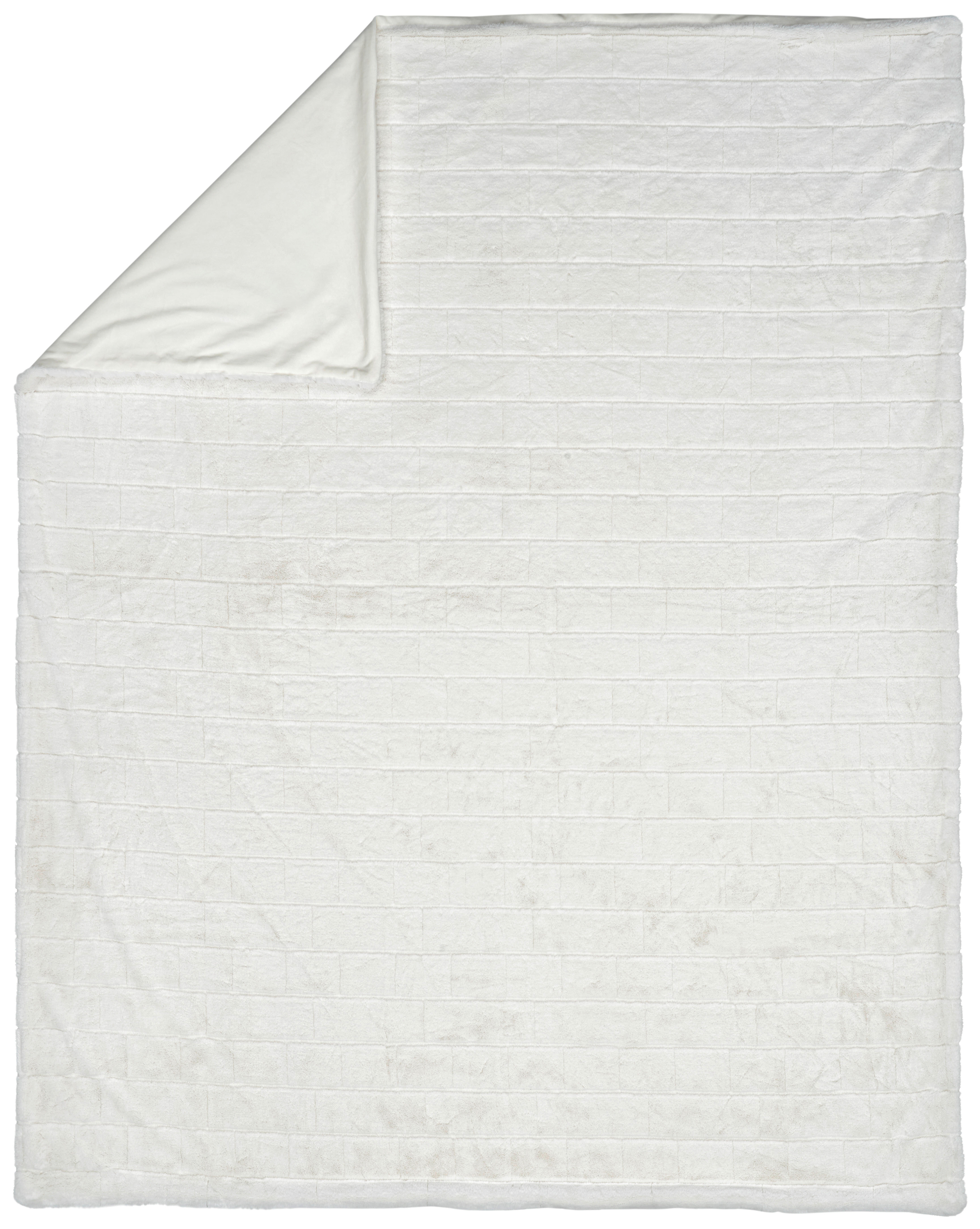 FELLDECKE SENJA 150/200 cm  - Weiß, KONVENTIONELL, Textil (150/200cm) - Dieter Knoll