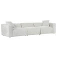 BIGSOFA Chenille Creme  - Creme/Schwarz, MODERN, Kunststoff/Textil (320/66/111cm) - Carryhome