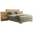 BOXSPRINGBETT 180/200 cm  in Zirbelkieferfarben, Beige  - Zirbelkieferfarben/Beige, Natur, Holz/Textil (180/200cm) - Valnatura