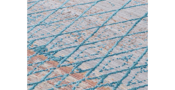 WEBTEPPICH 65/130 cm Tinto Maestro Grau, Türkis  - Türkis/Grau, Design, Textil (65/130cm) - Dieter Knoll