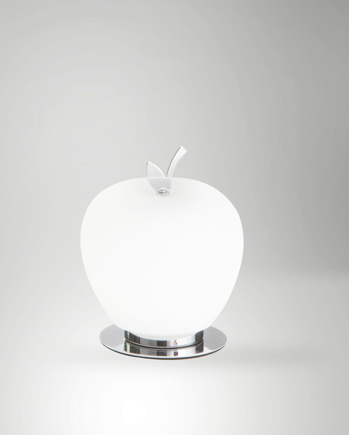 LED-TISCHLEUCHTE 14/17 cm   - Chromfarben/Weiß, Design, Glas/Metall (14/17cm) - Fabas Luce