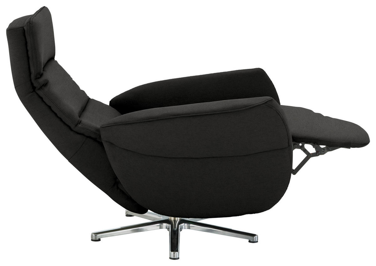 RELAXSESSEL Textil Anthrazit  - Chromfarben/Anthrazit, Design, Textil/Metall (78/113/83cm) - Beldomo Speed