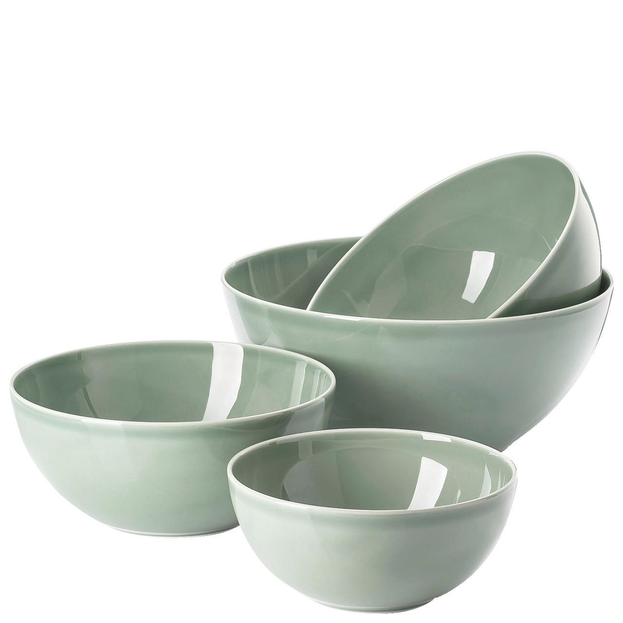 SCHÜSSELSET Daily Moss 4-teilig  - Salbeigrün, Basics, Keramik (37,4/29,4/28,2cm) - Thomas