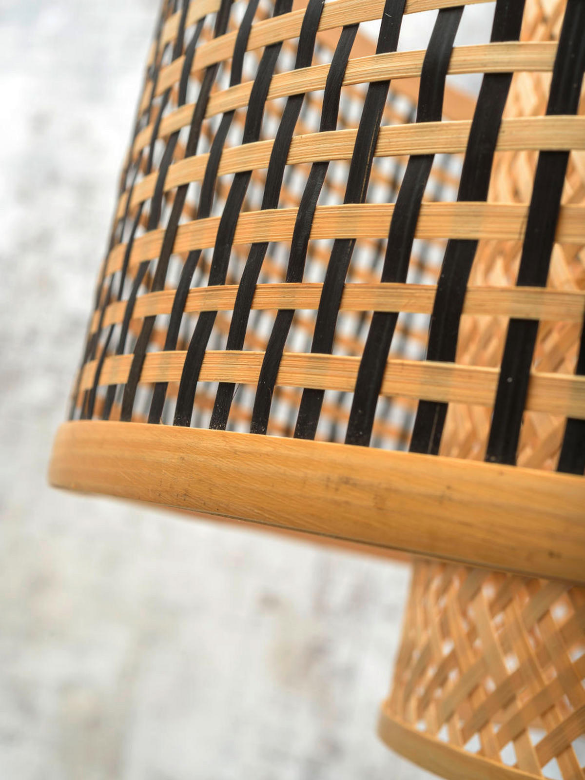 HÄNGELEUCHTE GOOD&MOJO 53/236,5/53 cm   - Schwarz/Braun, Design, Naturmaterialien (53/236,5/53cm) - Good & Mojo
