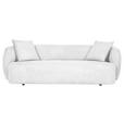 BIGSOFA in Flachgewebe Weiß  - Schwarz/Weiß, KONVENTIONELL, Kunststoff/Textil (228/73/103cm) - Ambia Home