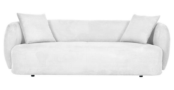 BIGSOFA Flachgewebe Weiß - Schwarz/Weiß, KONVENTIONELL, Kunststoff/Textil (228/73/103cm) - Ambia Home