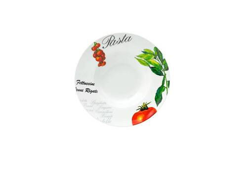 TALÍŘ NA TĚSTOVINY porcelán keramika 27 cm - bílá/vícebarevná, Basics, keramika (27cm) - Boxxx