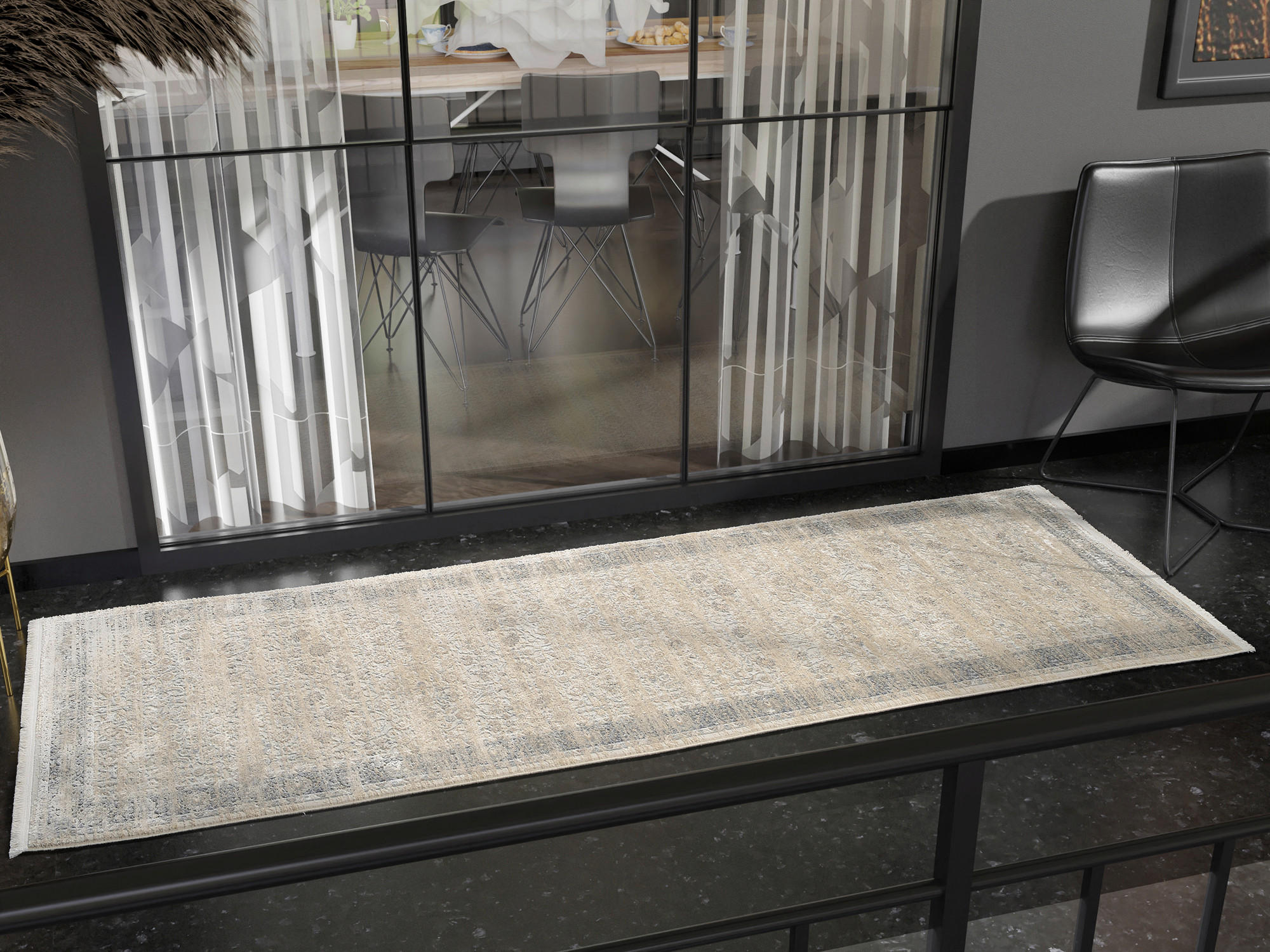 LÄUFER 80/250 cm Ascona Grau, Beige  - Beige/Grau, KONVENTIONELL, Textil (80/250cm) - Dieter Knoll