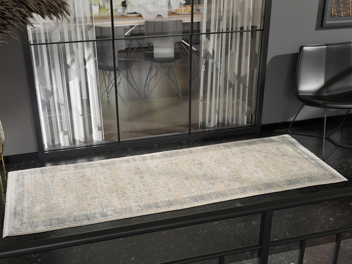 LÄUFER 80/250 cm Ascona Grau, Beige  - Beige/Grau, KONVENTIONELL, Textil (80/250cm) - Dieter Knoll