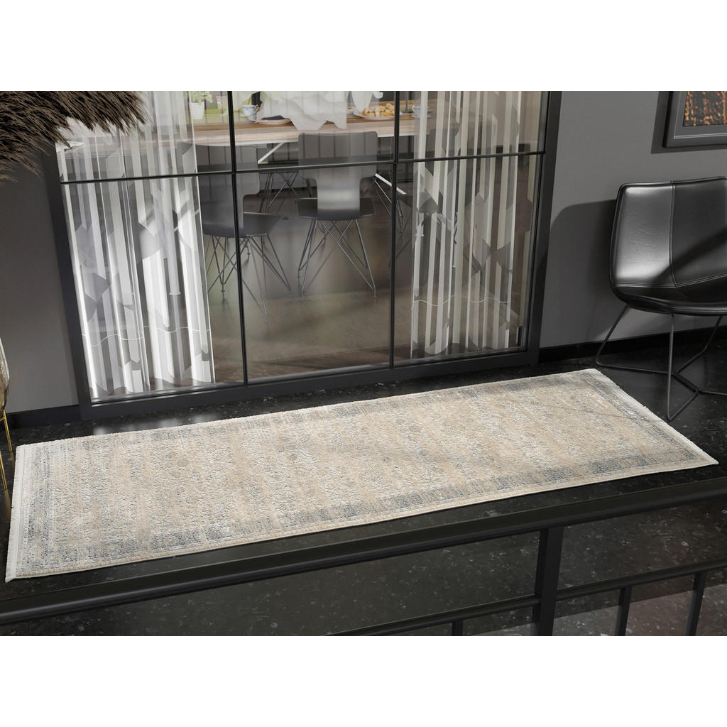 Thumbnail - Dieter Knoll Läufer Ascona, Grau, Beige, Textil, Abstraktes, rechteckig, 80x250 cm, Oeko-Tex® Standard 100, für Fußboden...