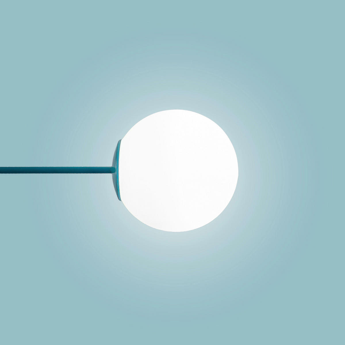 KINDERDECKENLEUCHTE 76/76/21 cm   - Türkis, KONVENTIONELL, Glas/Metall (76/76/21cm)