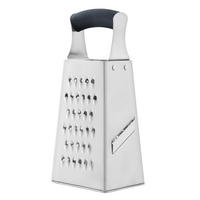 ŠTIRISTRANSKI STRGALNIK         23/8/10 cm            - srebrne barve/črna, Basics, kovina/umetna masa (23/8/10cm) - BergHOFF