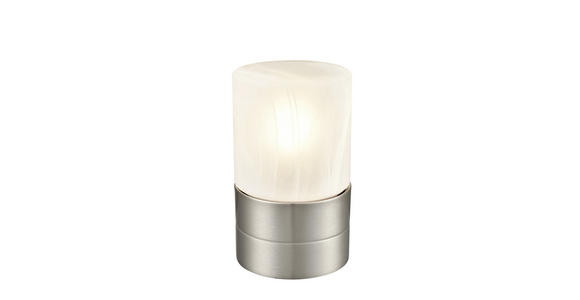 Tischlampe Eva Nickelfarben/ Milchglas mit Touch-Funktion - Weiß/Nickelfarben, ROMANTIK / LANDHAUS, Glas/Metall (9/15cm) - James Wood