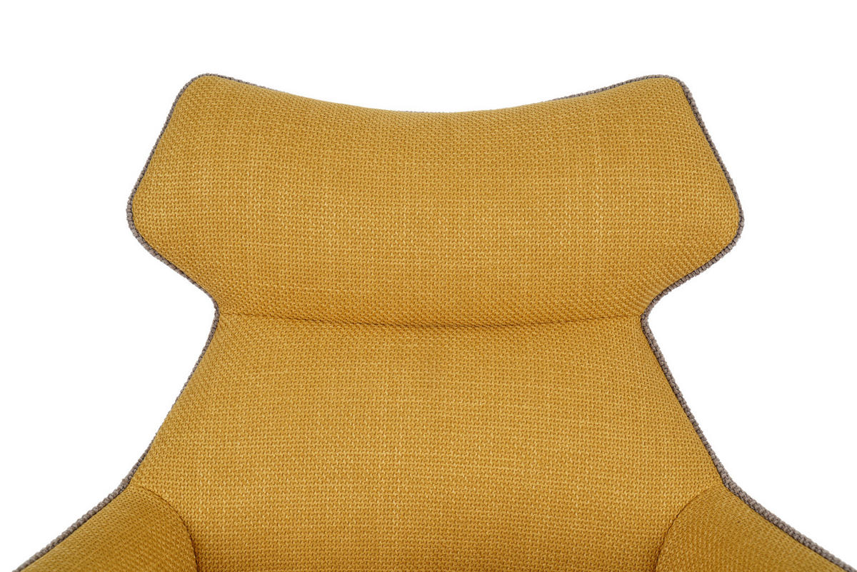 SCAUN CU BRAțE in galben, negru  - galben/negru, Design, metal/textil (59/90/64cm) - Novel