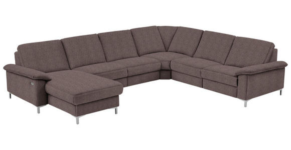 WOHNLANDSCHAFT in Chenille Braun - Alufarben/Braun, Design, Textil/Metall (170/333/265cm) - Dieter Knoll