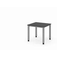 SCHREIBTISCH 80/80/68,5-81 cm Graphitfarben, Silberfarben  - Silberfarben/Graphitfarben, Basics, Holzwerkstoff/Metall (80/80/68,5-81cm) - Venda
