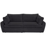 SCHLAFSOFA  in Cord, Plüsch Schwarz  - Schwarz, MODERN, Kunststoff/Textil (240/90/120cm) - Carryhome