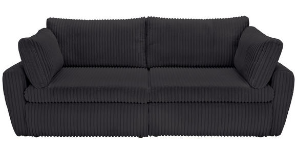 SCHLAFSOFA  in Cord, Plüsch Schwarz  - Schwarz, MODERN, Kunststoff/Textil (240/90/120cm) - Carryhome