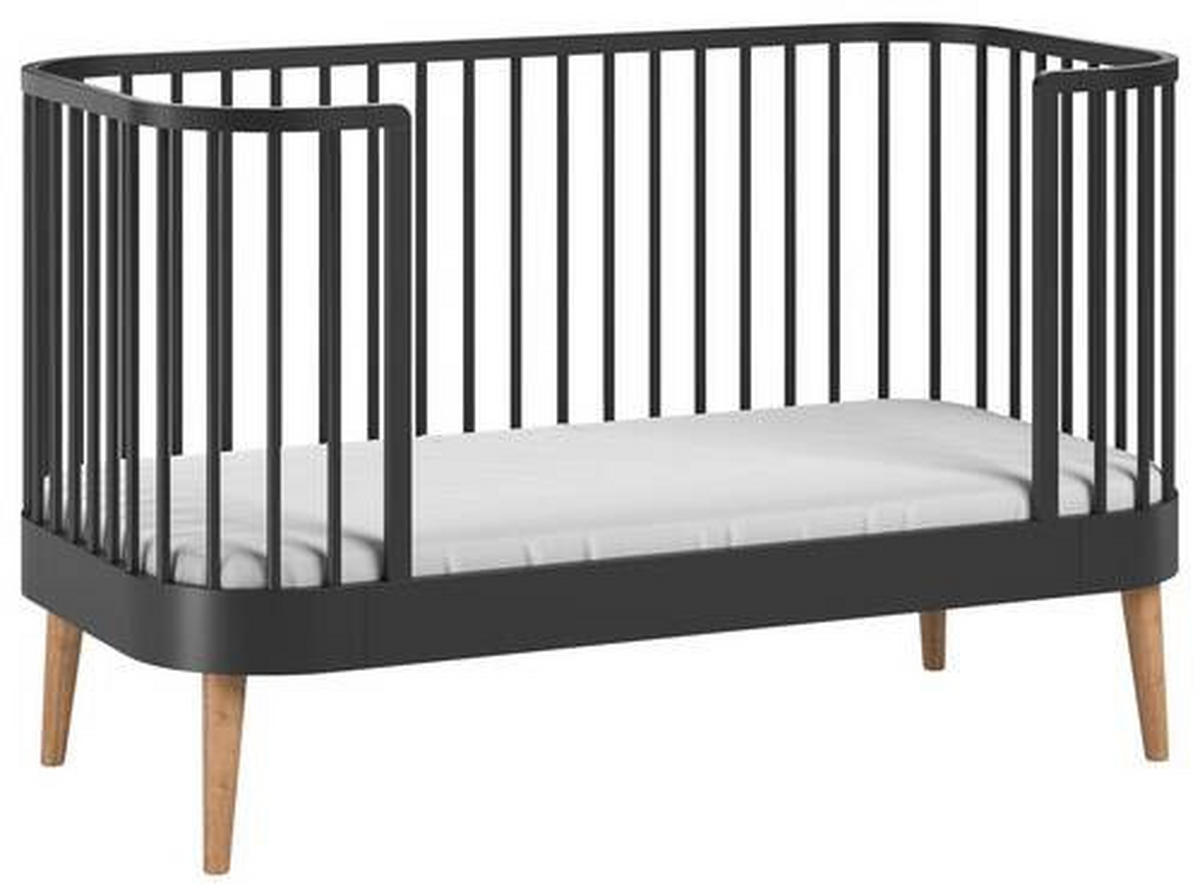 GITTERBETT Paris 70/140 cm  - Schwarz, MODERN, Holz/Holzwerkstoff (70/140cm) - MID.YOU