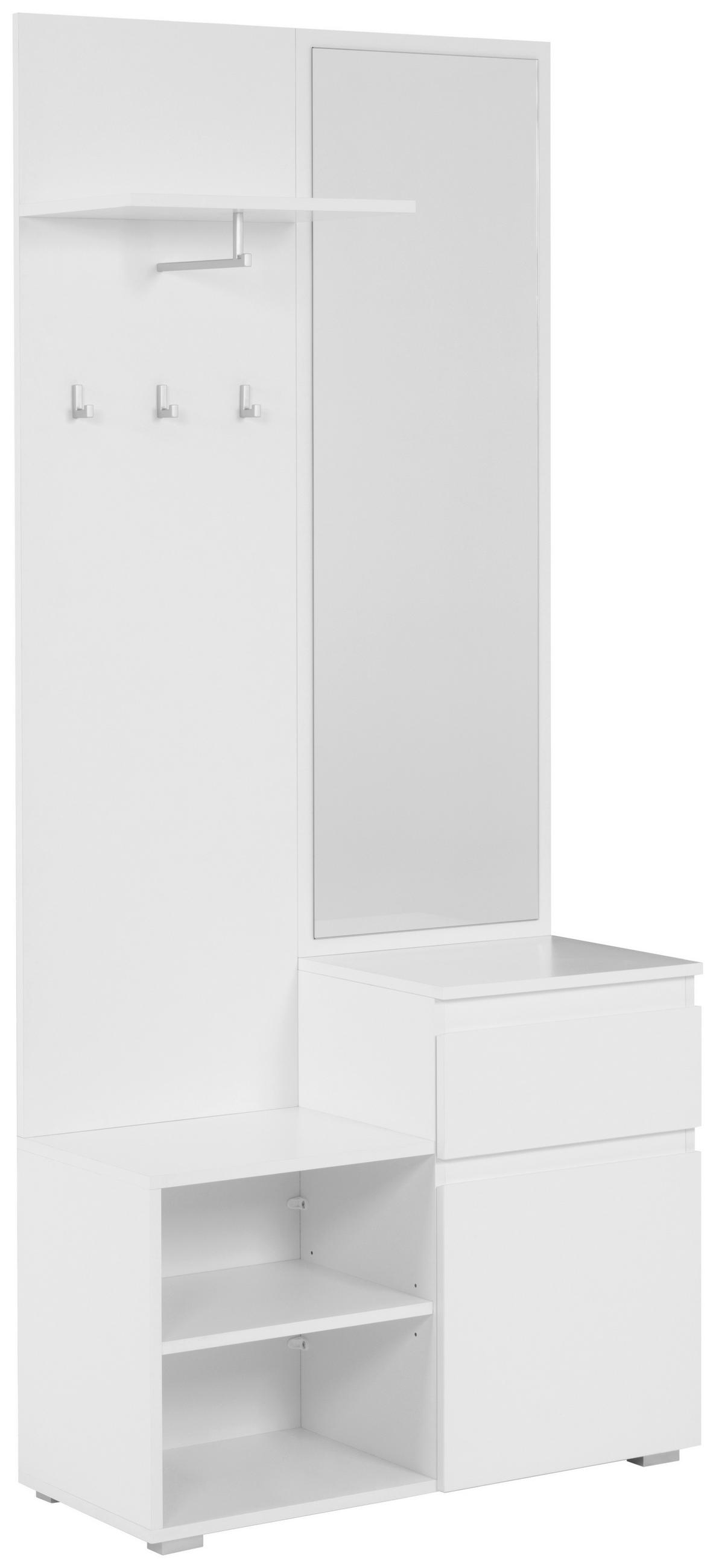 GARDEROBE Weiß - Weiß, LIFESTYLE (85/195/37cm) - MID.YOU