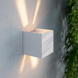 LED-WANDLEUCHTE 10/10/10 cm   - Weiß, Basics, Kunststoff/Metall (10/10/10cm) - Novel