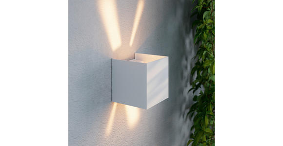 LED-WANDLEUCHTE 10/10/10 cm   - Weiß, Basics, Kunststoff/Metall (10/10/10cm) - Novel