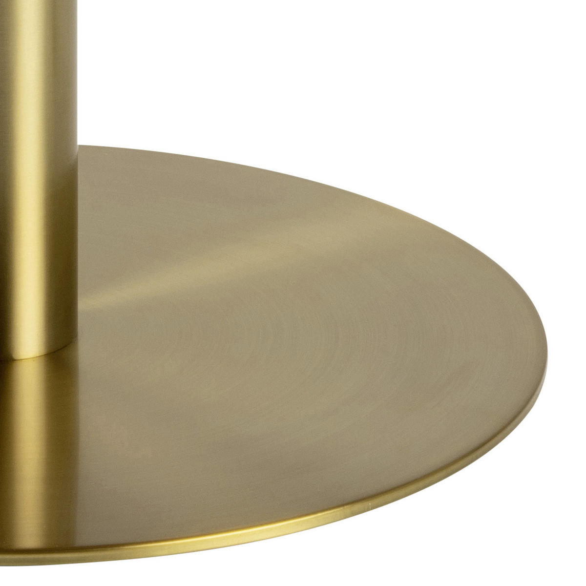 COUCHTISCH Marmor 80/80/45 cm rund Weiß, Messingfarben  - Messingfarben/Weiß, Trend, Stein/Metall (80/80/45cm) - MID.YOU