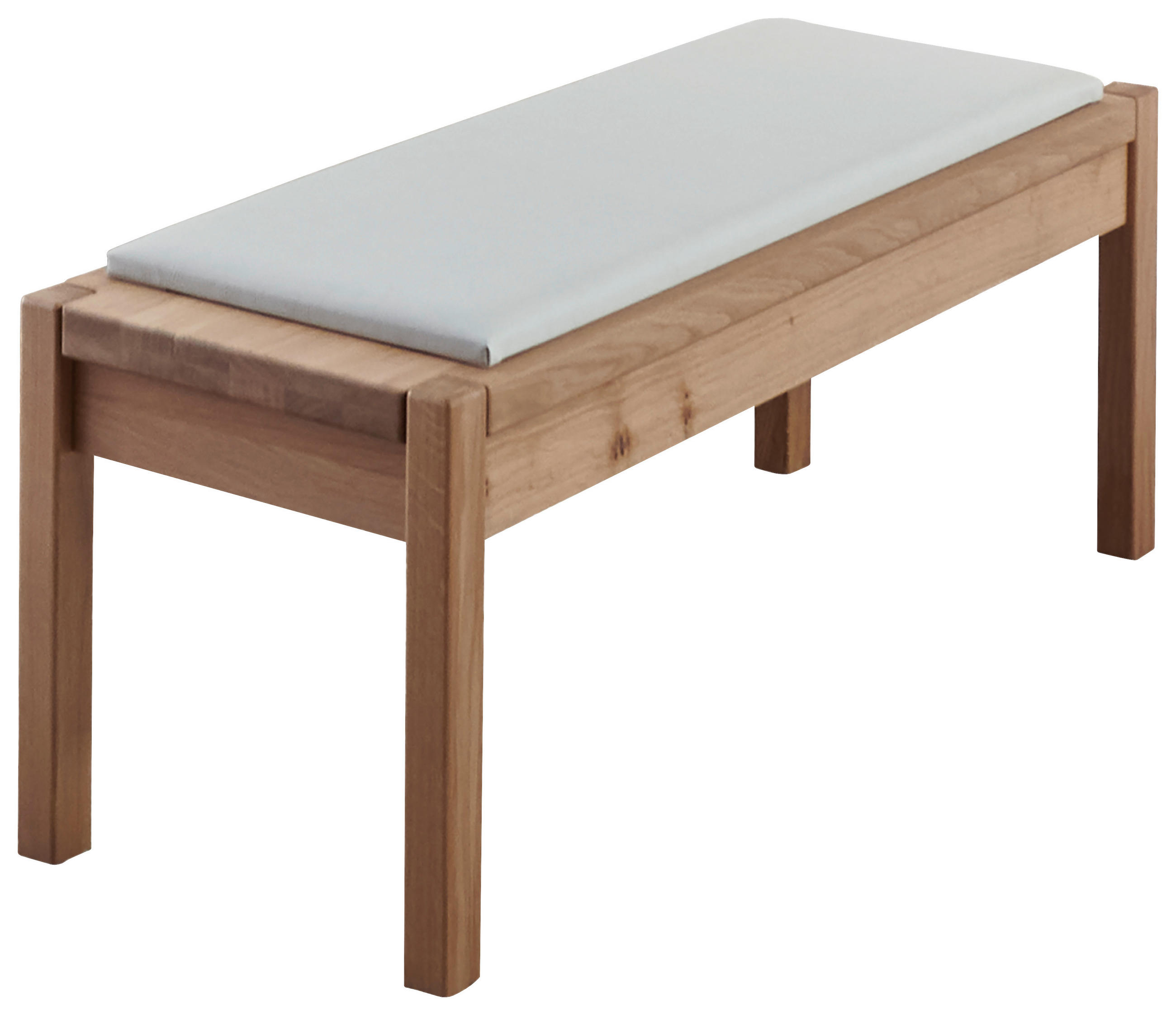BETTBANK Lederlook Eiche Eiche Bianco, Champagner  - Eiche Bianco/Champagner, Design, Holz/Textil (120/46,3/40cm) - Venda