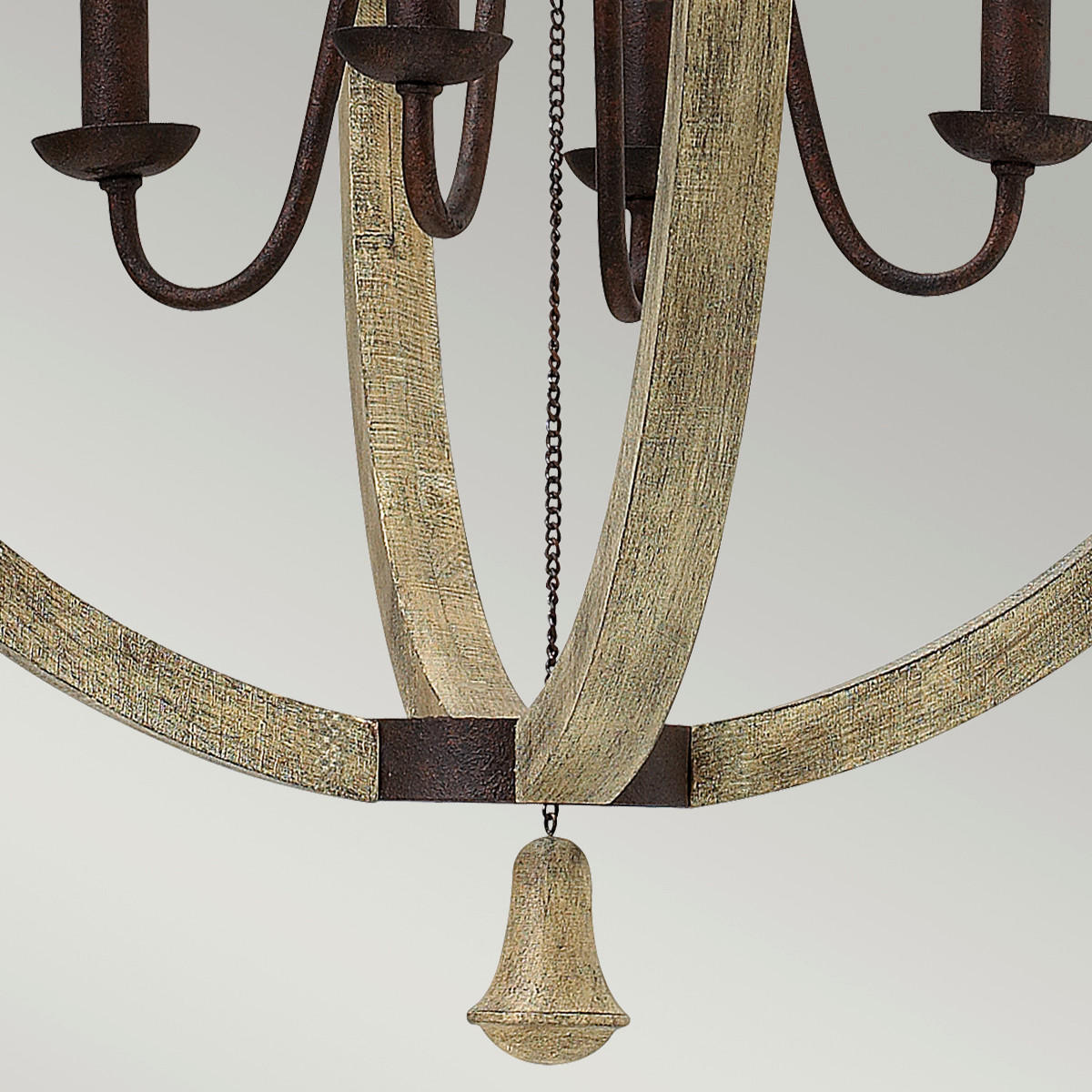 KRONLEUCHTER 61.0/82.2 cm   - Rostfarben, KONVENTIONELL, Holz/Metall (61.0/82.2cm) - Elstead Lighting