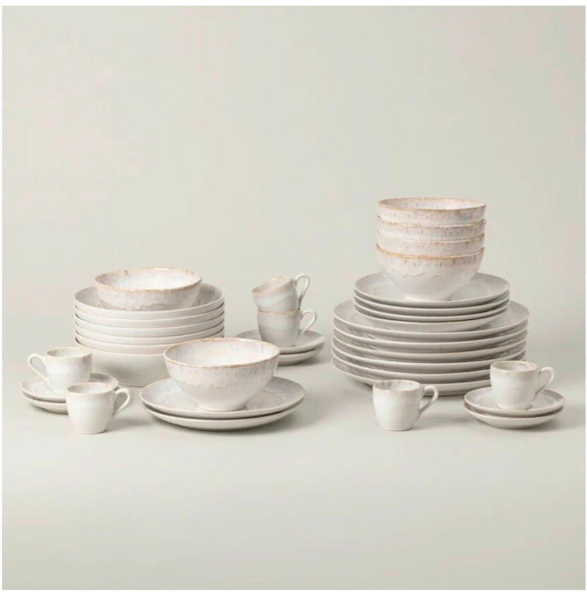 KOMBISERVICE Taormina 30-teilig  - Weiß Hochglanz/Perlmutt, Basics, Keramik - Costa Nova