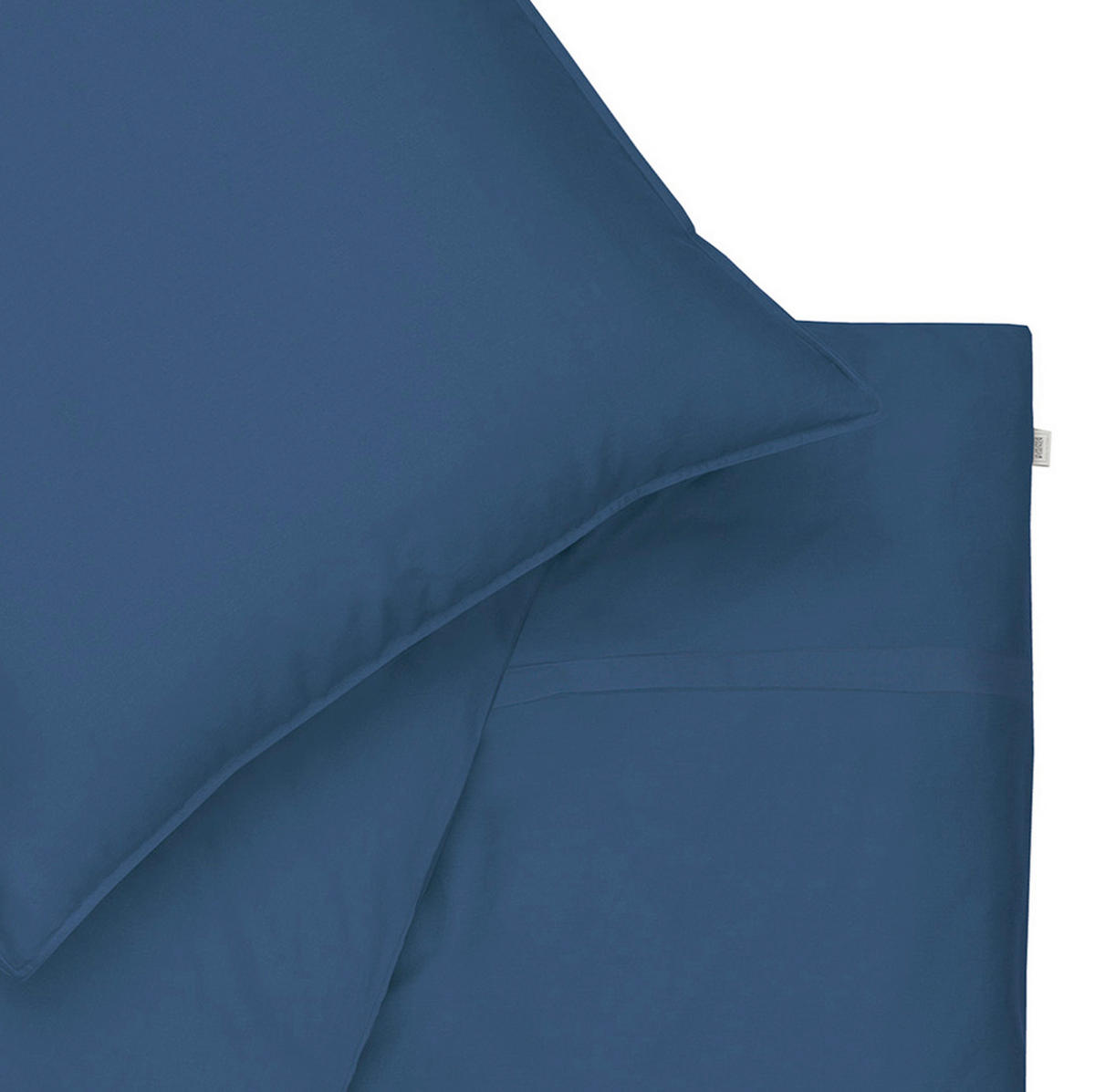 WENDEBETTWÄSCHE SW-PURE Satin 135/200 cm  - Dunkelblau, Basics, Textil (135/200cm) - Schöner Wohnen