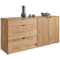 SIDEBOARD Wildeiche  181,9/87,9/45,2 cm  - Wildeiche/Schwarz, Natur, Holz/Metall (181,9/87,9/45,2cm) - Valnatura