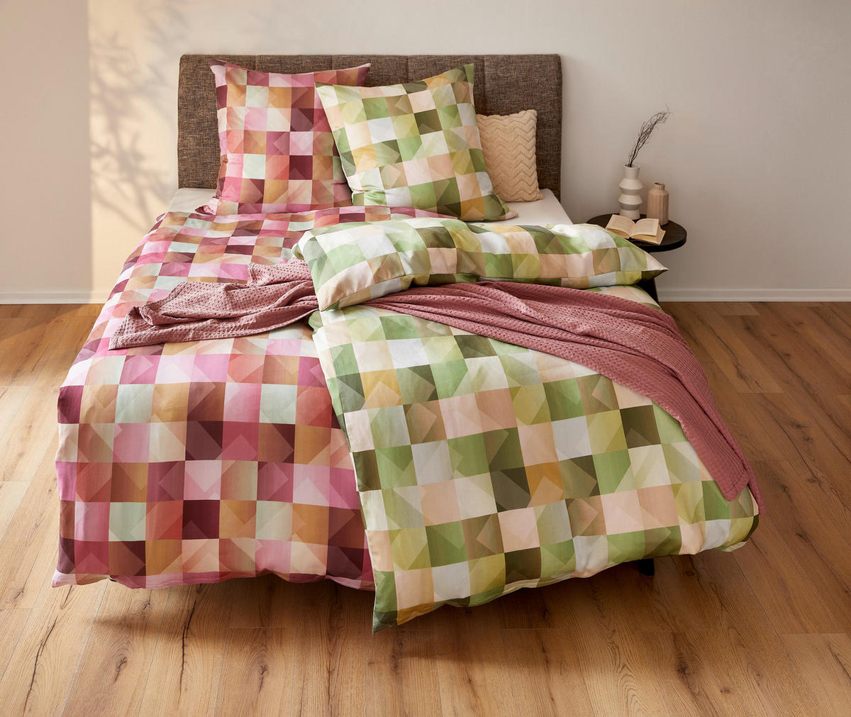BETTWÄSCHE Javerdat Satin 135/200 cm  - Rosa, KONVENTIONELL, Textil (135/200cm) - Novel