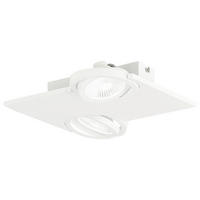 LED-TAKLAMPA Brea 5 W 28/28/6 cm  - vit, Klassisk, metall/glas (28/28/6cm) - Eglo