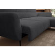 ECKSOFA  in Cord Anthrazit  277/174 cm  - Anthrazit/Schwarz, KONVENTIONELL, Textil/Metall (277/174cm) - Carryhome