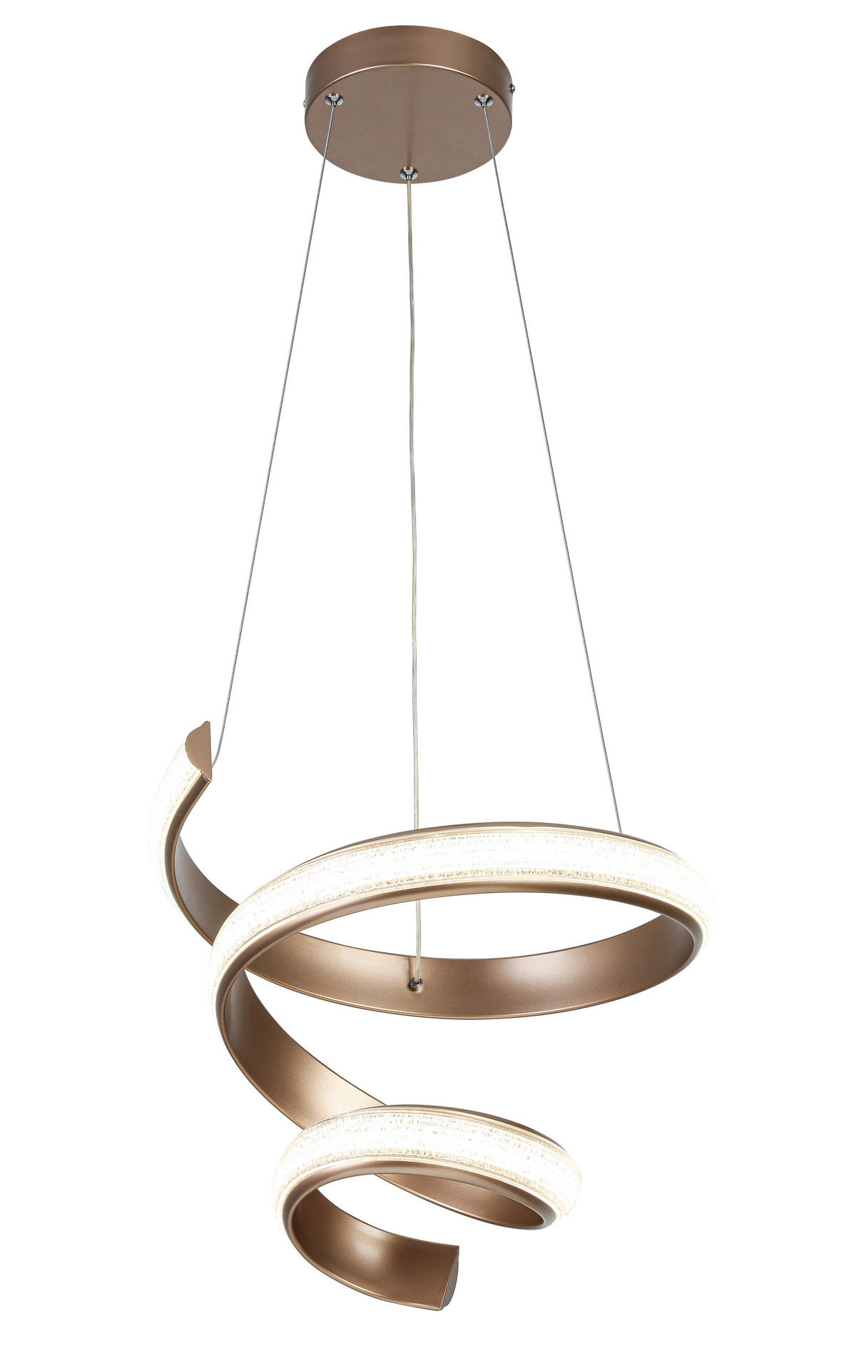 Lampă Suspendată Cu Led 37/150 cm  - cappuccino/transparent, Design, plastic/metal (37/150cm) - Novel
