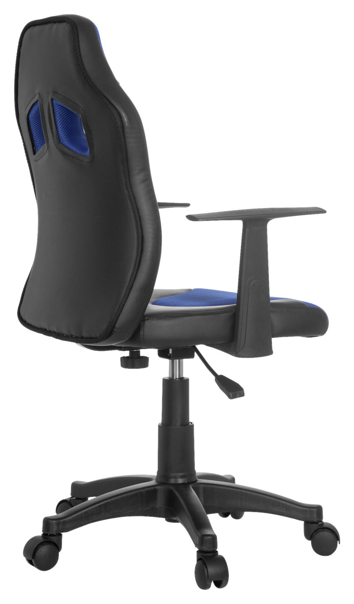 OTOČNÁ ŽIDLE PRO MLÁDEŽ, modrá, černá - modrá/černá, Basics, plast (54/90-100/48cm) - MID.YOU
