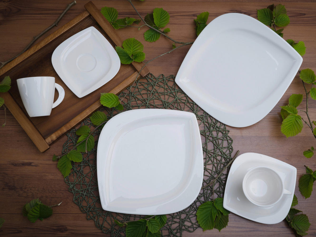 KAFFESERVIS Melbourne 18 delar  - cremefärgad, Basics, keramik (31/27/32cm) - Creatable