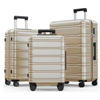 REISEKOFFERSET Champagner 3-teilig  - Champagner, Basics, Kunststoff/Textil - Novel
