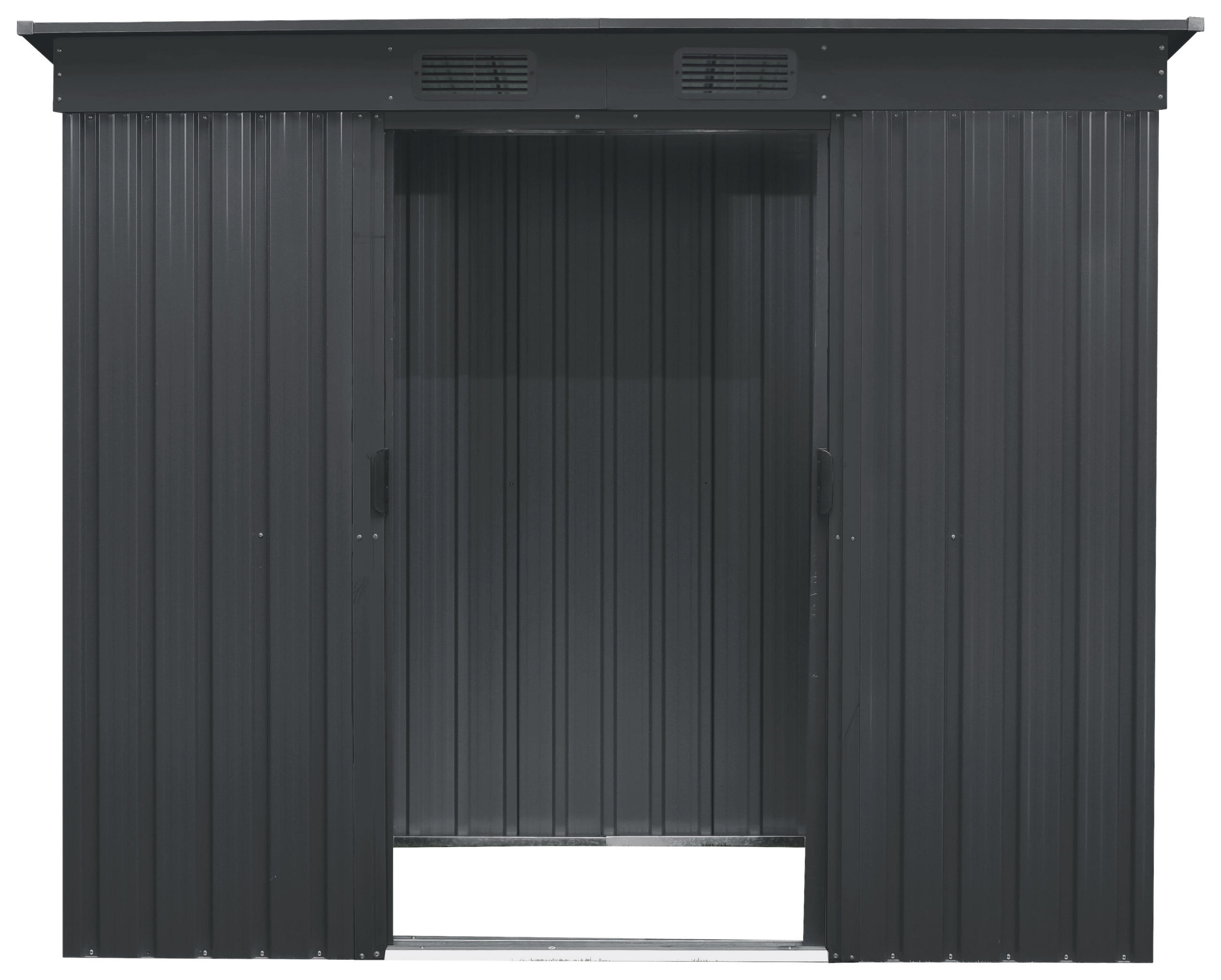 GERÄTEHAUS 217/174/110 cm  - Anthrazit, Basics, Metall (217/174/110cm)