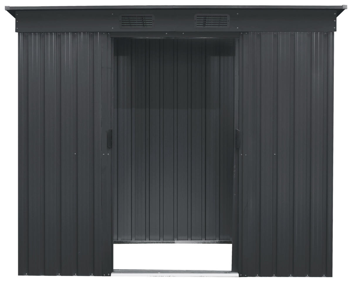 GERÄTEHAUS 217/174/110 cm  - Anthrazit, Basics, Metall (217/174/110cm)