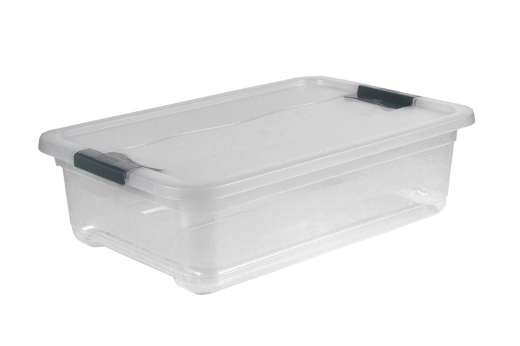 KUTIJA S POKLOPCEM  59,5/39,5/17 cm       - prozirno, Basics, plastika (59,5/39,5/17cm)