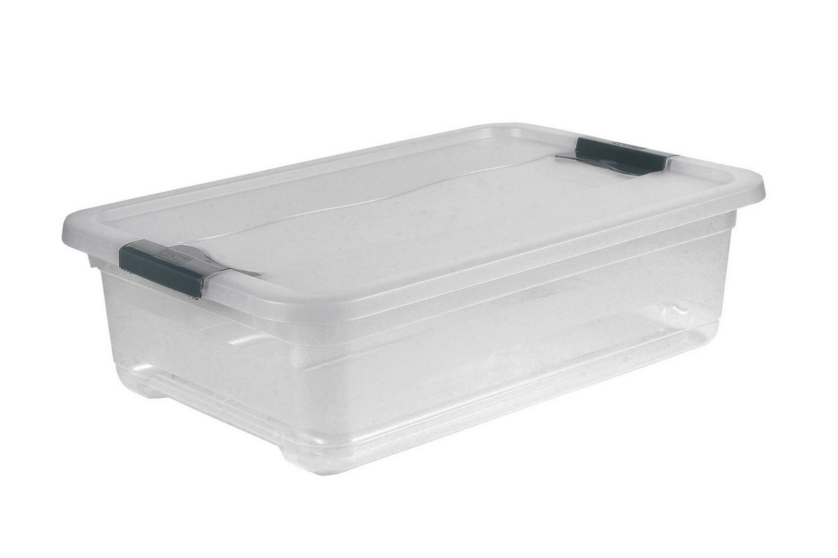 KUTIJA S POKLOPCEM  59,5/39,5/17 cm       - prozirno, Basics, plastika (59,5/39,5/17cm)