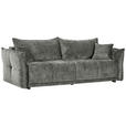 BOXSPRINGSOFA in Chenille Greige - Greige/Schwarz, MODERN, Kunststoff/Textil (235/95/108cm) - Hom`in