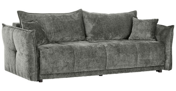 BOXSPRINGSOFA in Chenille Greige - Greige/Schwarz, MODERN, Kunststoff/Textil (235/95/108cm) - Hom`in