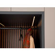 GARDEROBE 5-teilig  in 196/233/59 cm  - Anthrazit/Nussbaumfarben, Design, Holz/Holzwerkstoff (196/233/59cm) - Moderano