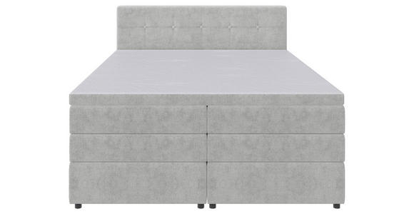 BOXSPRINGBETT 160/200 cm  in Hellgrau  - Hellgrau/Schwarz, KONVENTIONELL, Kunststoff/Textil (160/200cm) - Carryhome