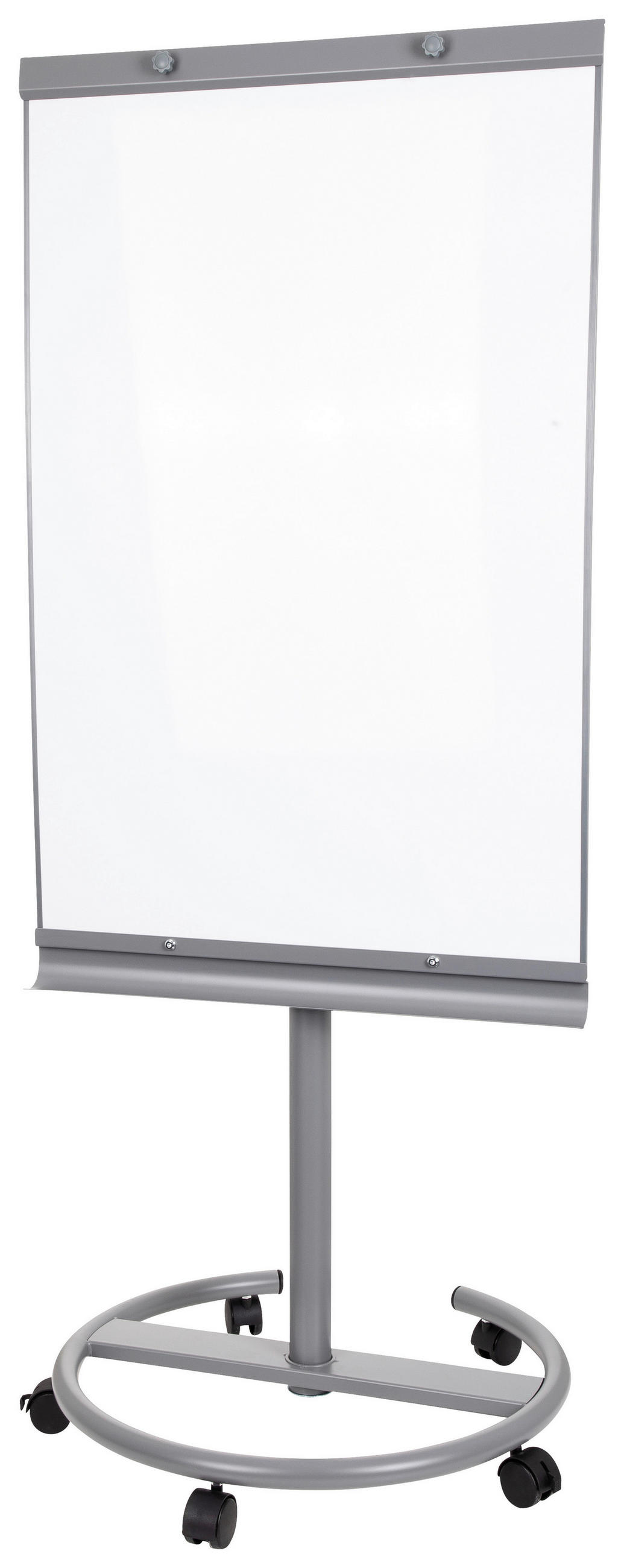 WHITEBOARD Metall Silberfarben, Weiß  - Silberfarben/Weiß, Basics, Kunststoff/Metall (65,5/133-190/60cm) - MID.YOU